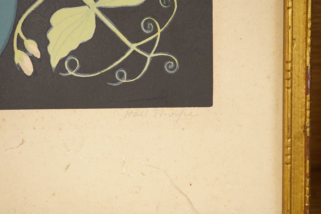 Hall Thorpe (1874-1947), ‘Sweet Peas’, signed in pencil, woodcut, 32 x 35cm